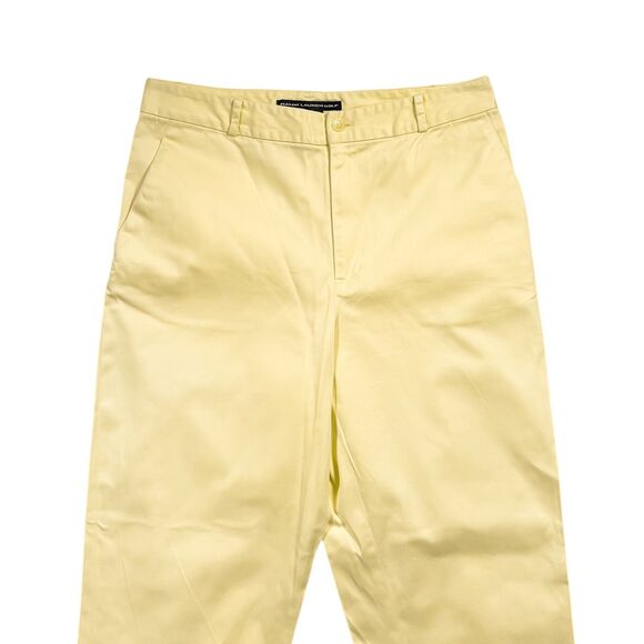 Ralph Lauren Golf Chino Pants Yellow Cotton Stretch Preppy Sporty Trousers 8 - Picture 5 of 9